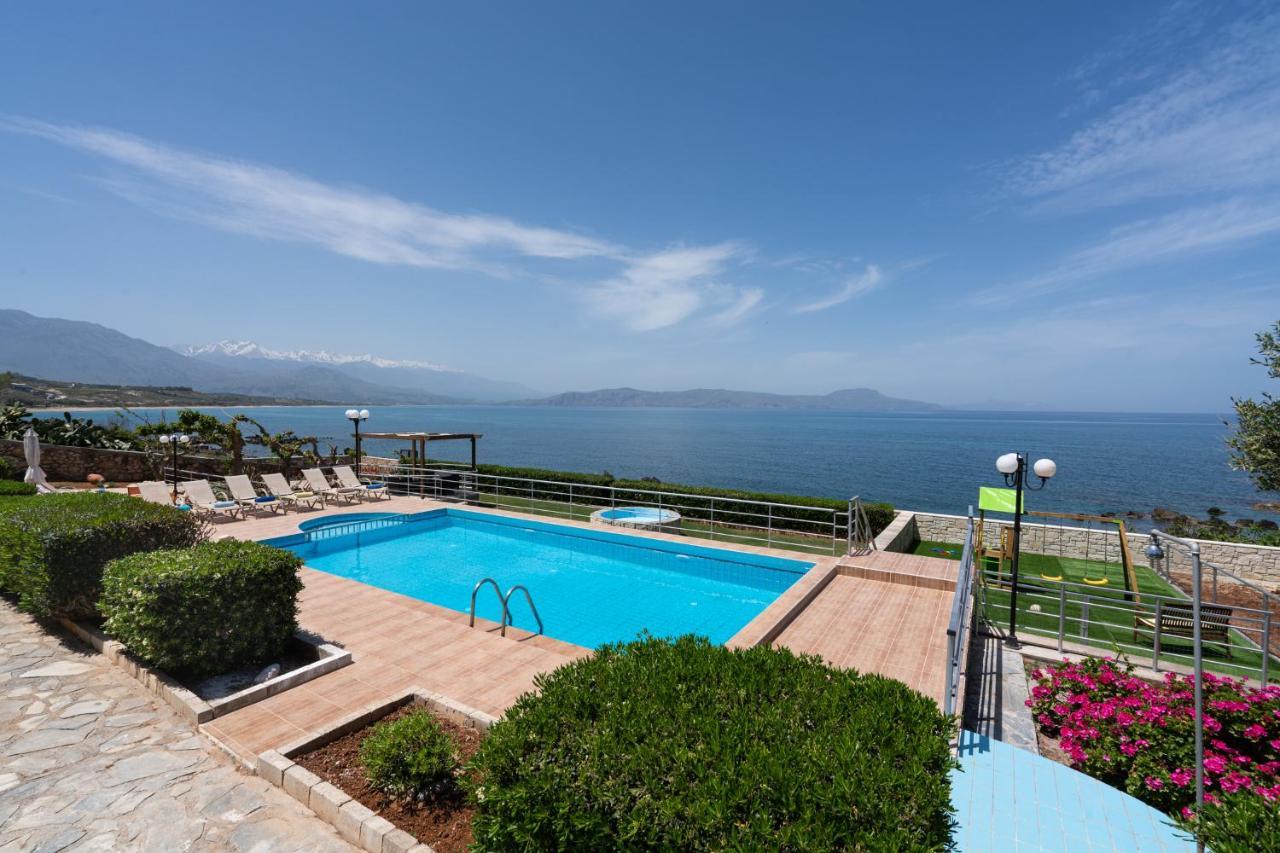 Beachfront Family Villa Katerina With Private Pool, Playground, Bbq & Amazing Sea Views! Petres  Dış mekan fotoğraf