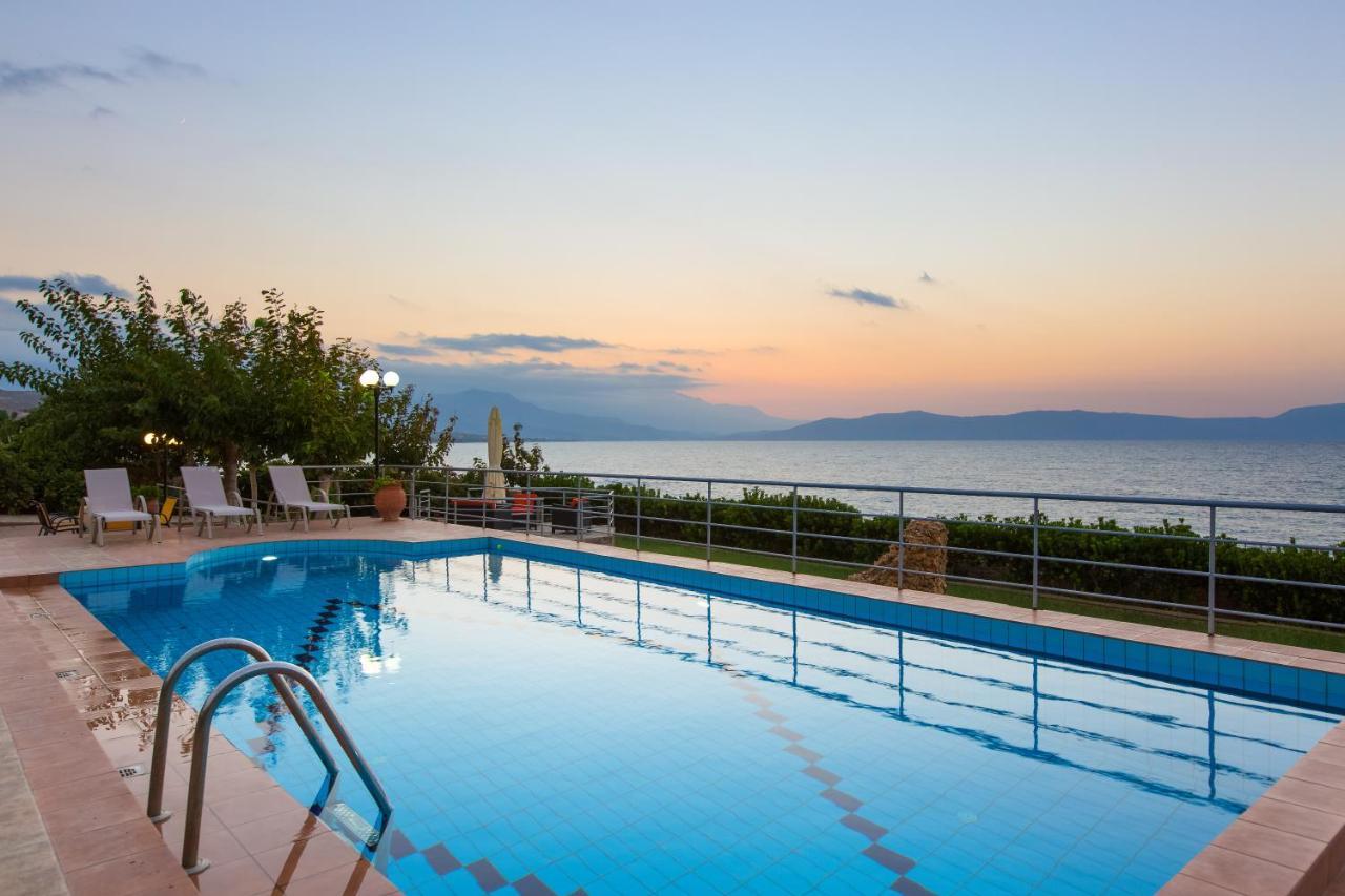 Beachfront Family Villa Katerina With Private Pool, Playground, Bbq & Amazing Sea Views! Petres  Dış mekan fotoğraf